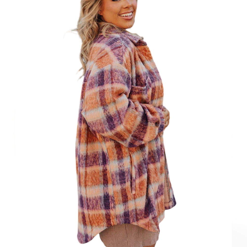 BiBi Toast Wool Blend Jacket Rust. XL.